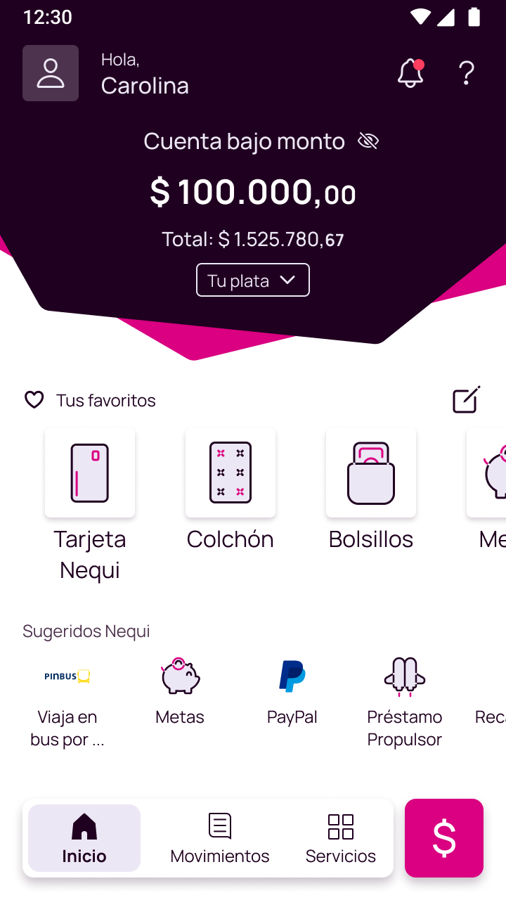 Inicio de la app