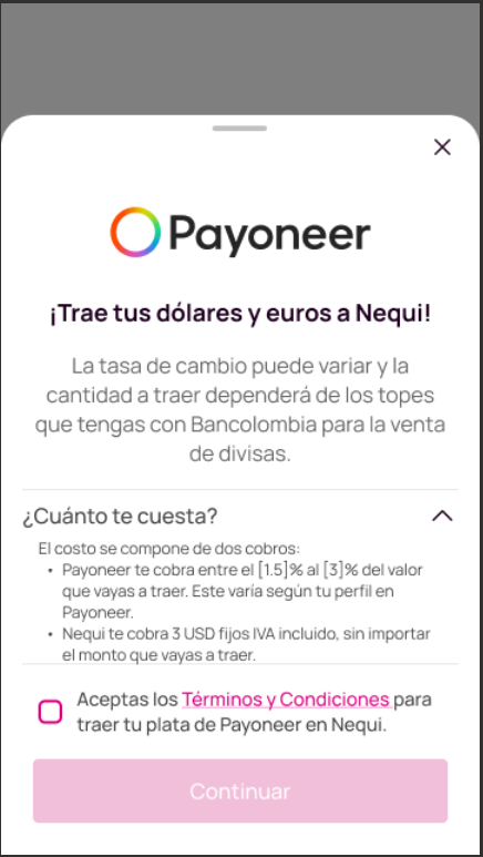 Terminos y condiciones Payonner