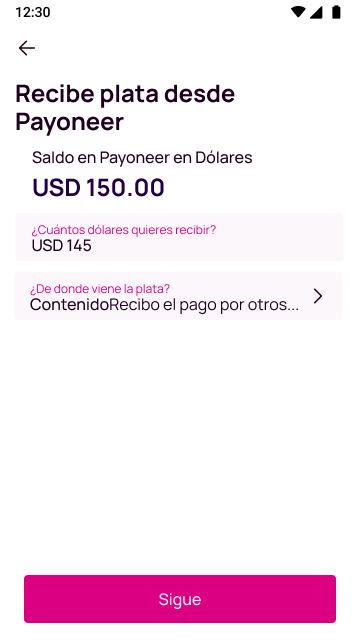 Pantalla que describe la opción Sigue en la app Nequi