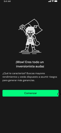 Pantalla trii eres todo un inversionista audaz clic en comenzar