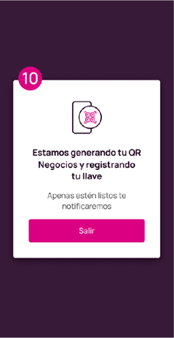 Opción estamos generando tu QR Negocio y registrando tu llave en Nequi