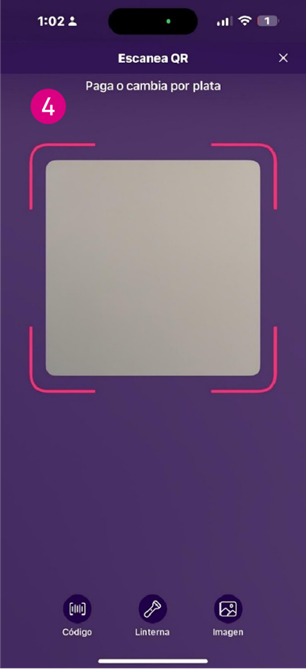 Escaner de QR en la app Nequi o imagen