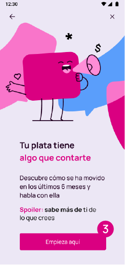 Pantalla de Empieza aquí en la app Nequi