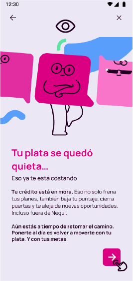 Pantalla tu plata se quedo quieta en la app Nequi