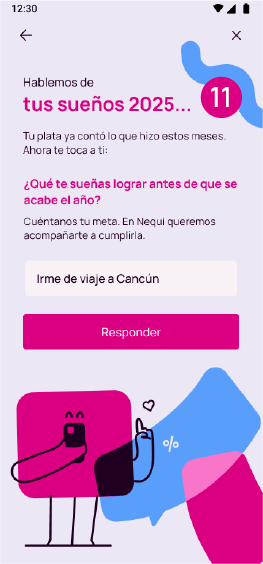 Pantalla tu sueños 2025 en Nequi