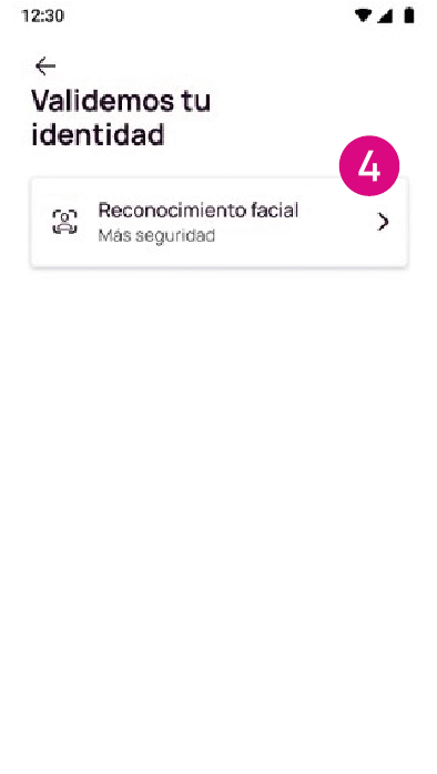 Validación de identidad en la app Nequi
