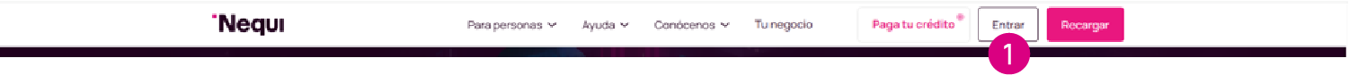 Opción entrar en la página web de Nequi