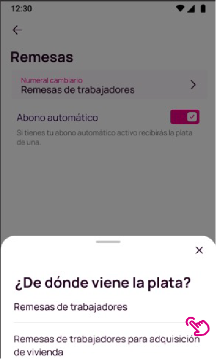 Pantalla de Numeral cambiario en Nequi