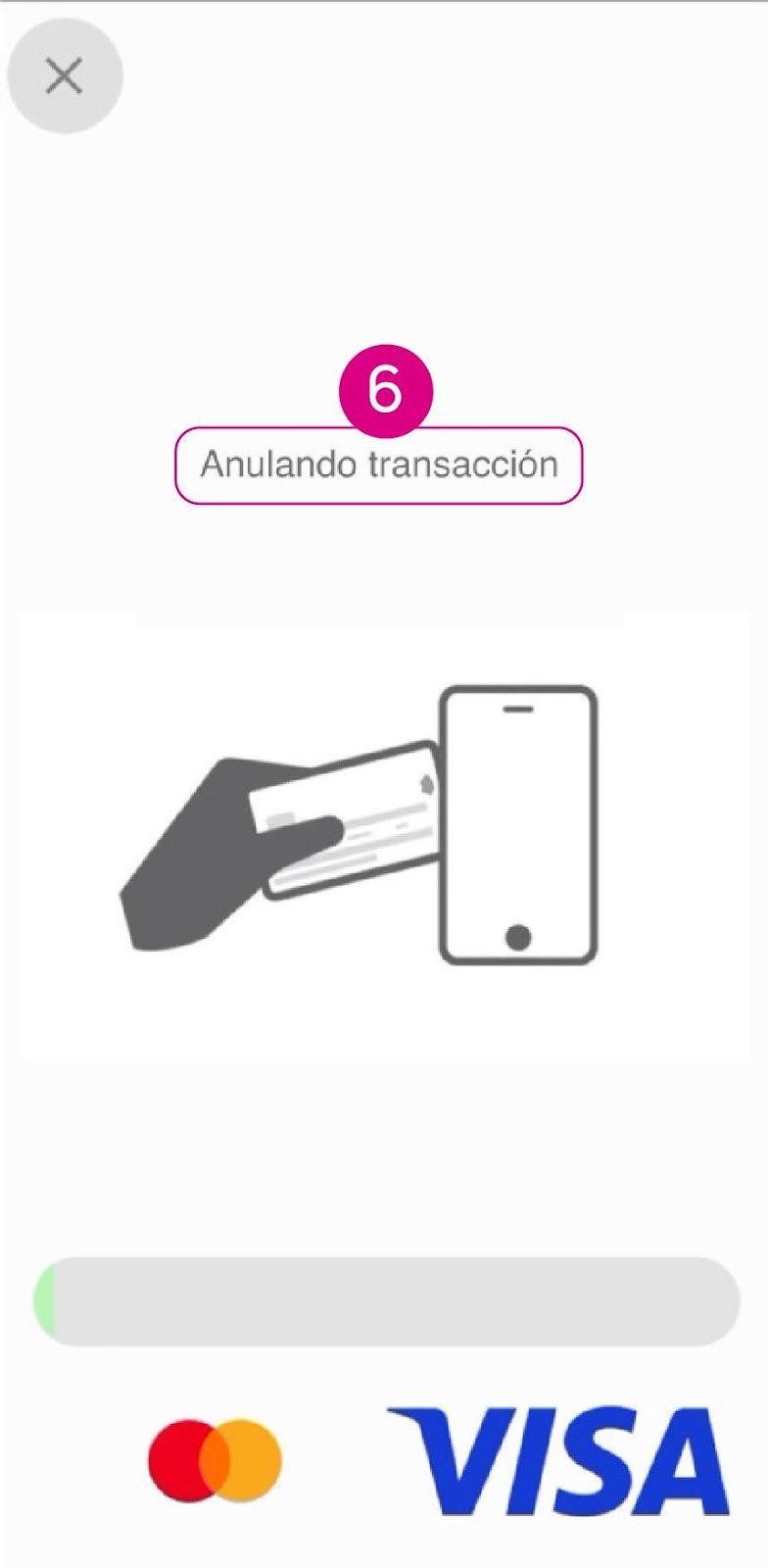 Pantalla Anulando transacción en la app Nequi Negocios