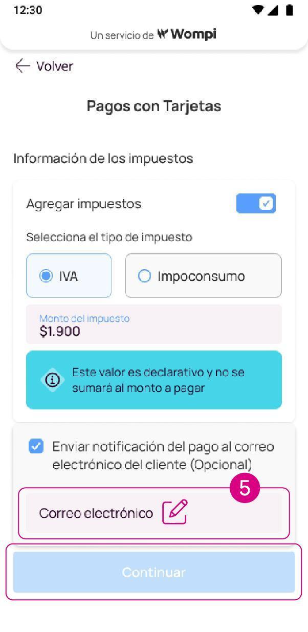 Pantalla de ingreso correo electrónico en app Nequi Negocio