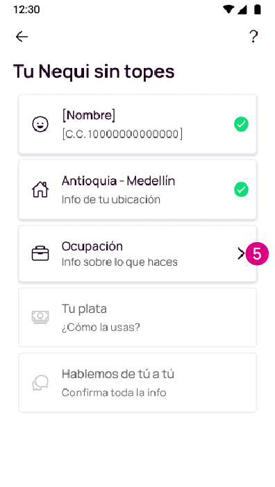 Pantalla tu Nequi sin topes
