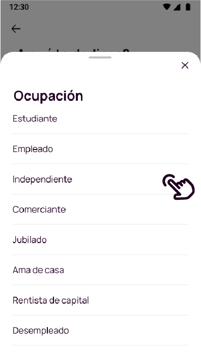 Pantalla ocupación en la app Nequi