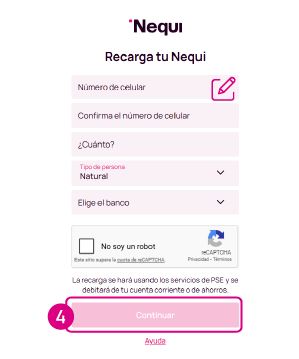 Recarga tu Nequi