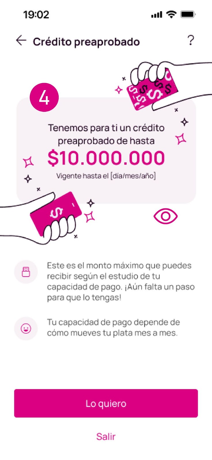 Crédito preaprobado en la app Nequi