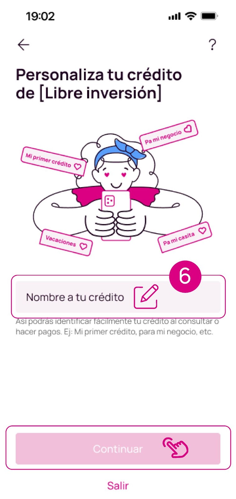 Personaliza tu crédito en la app Nequi
