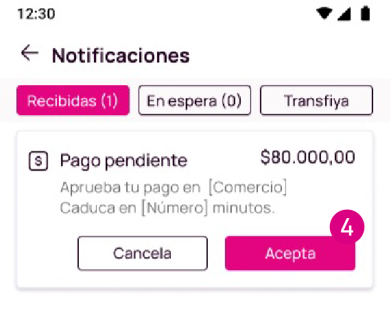 Notificaciones en la app Nequi