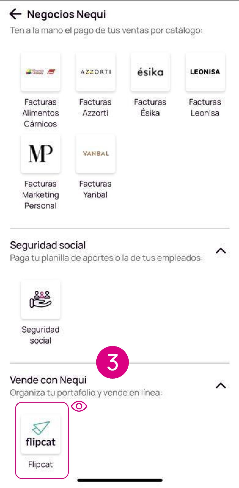 Pantalla de Flipcat en Nequi