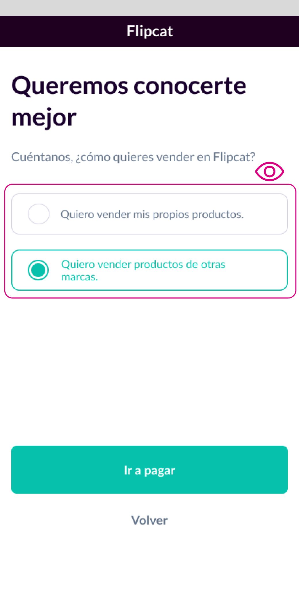 Pantalla de quiero vender productos de otra marcas en Nequi
