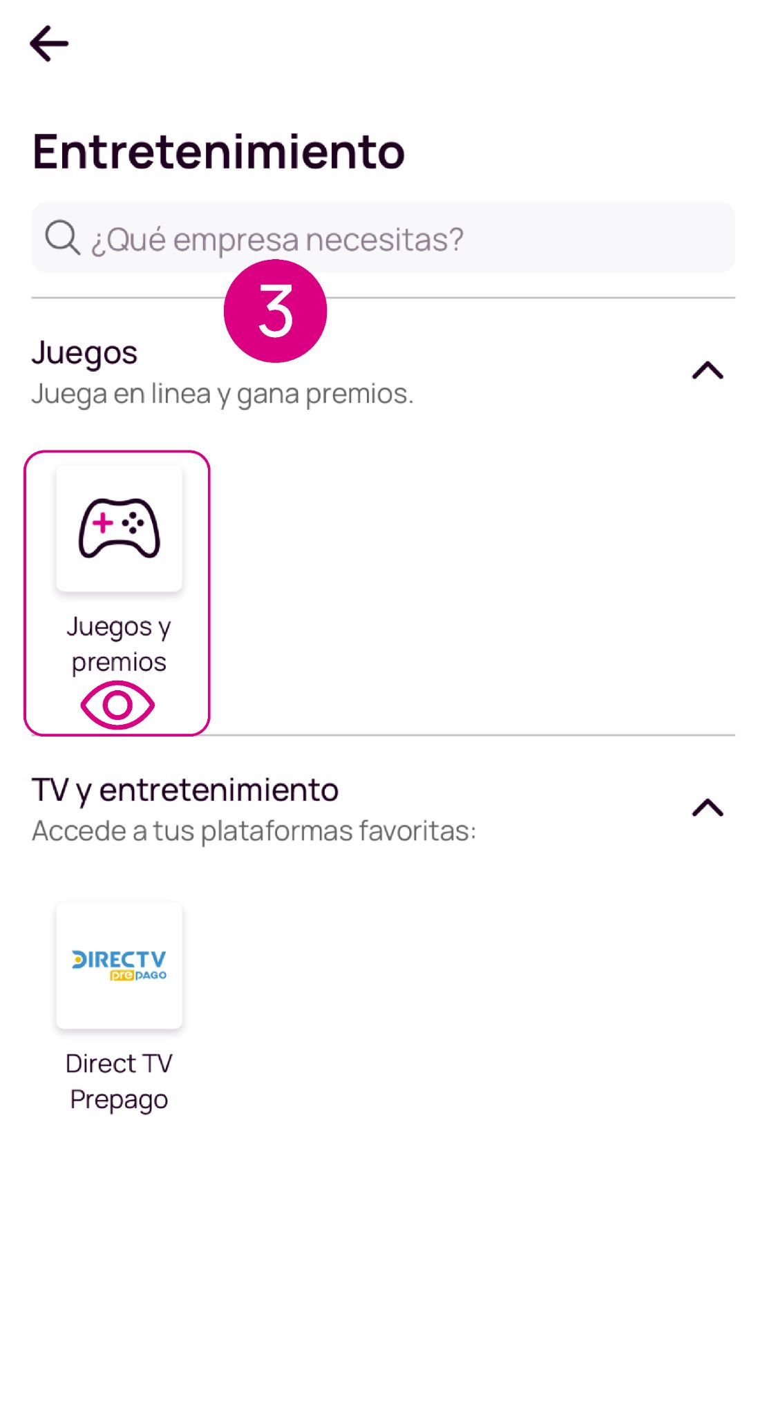 Pantalla de Juegos y premios en la app Nequi