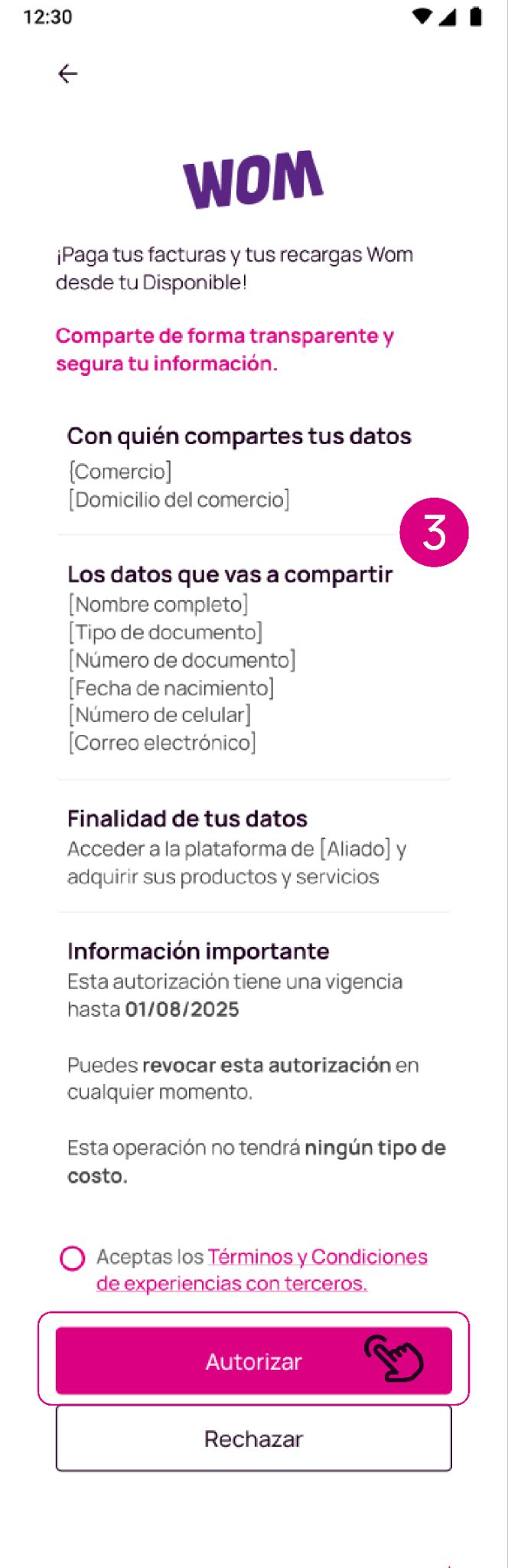 Pantalla Autorizar en Nequi