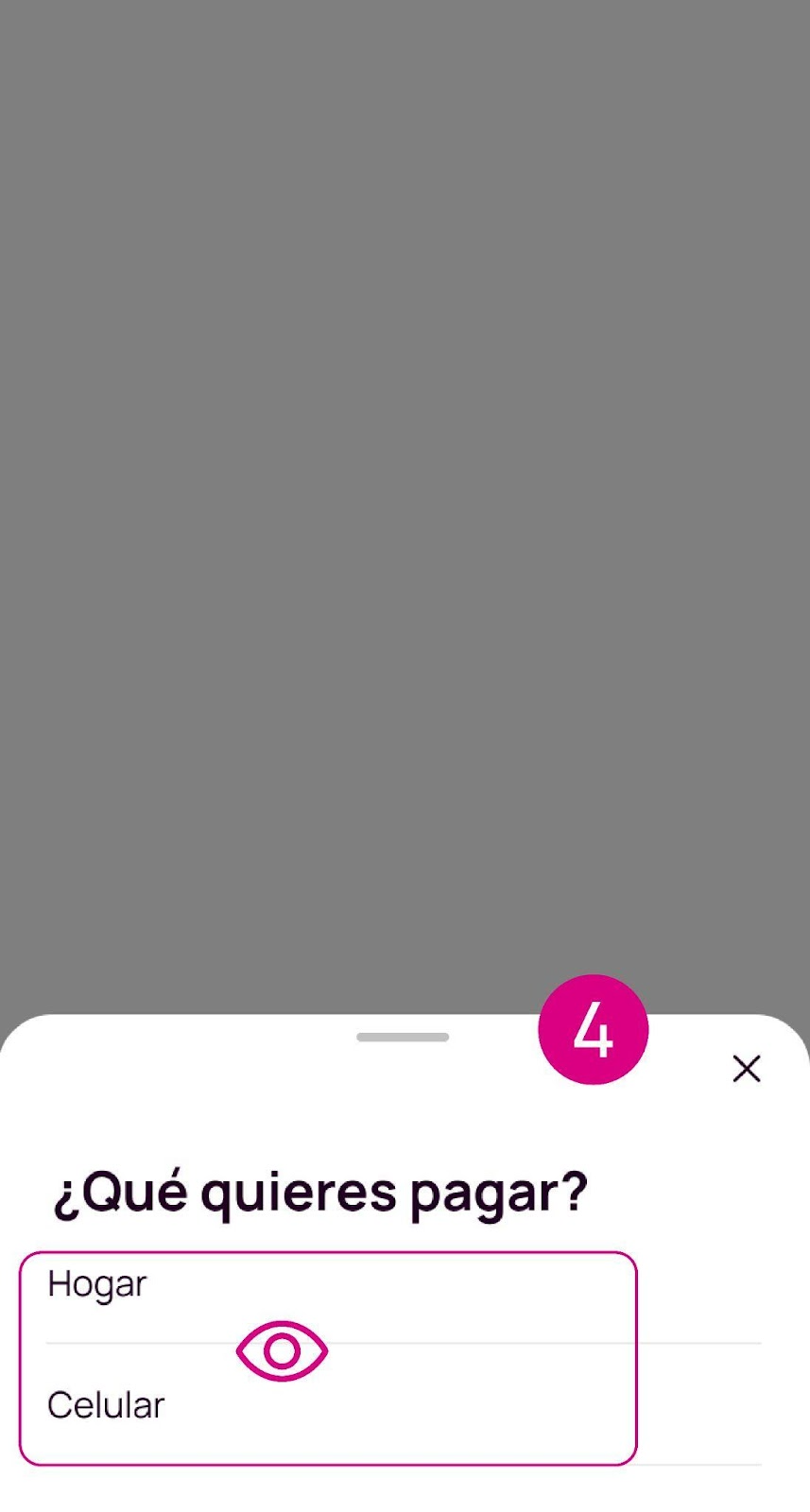Pantalla que quieres pagar en Nequi