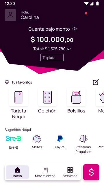 Pantalla de Tarjeta Nequi en la app