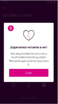 Pantalla de esperamos volverte a ver en Nequi