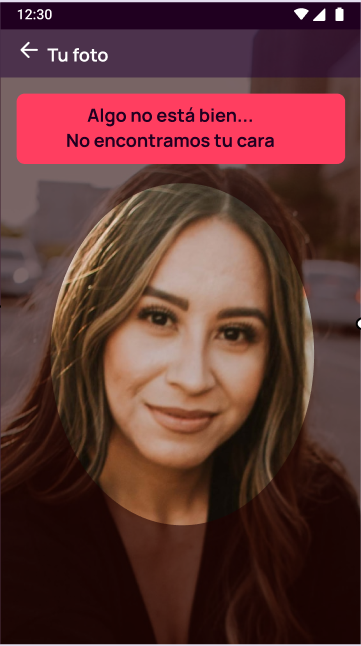 No encontramos tu cara al hacer el reconocimiento facial en Nequi