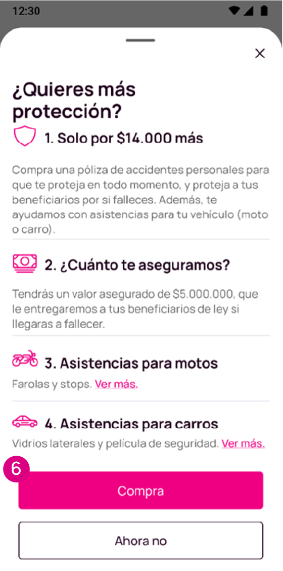 Compra la póliza de accidentes personales en Nequi