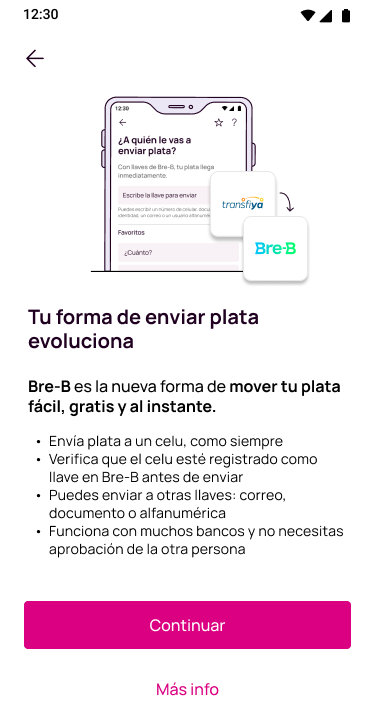 Mensaje de inscripción de llaves Bre-B en Nequi