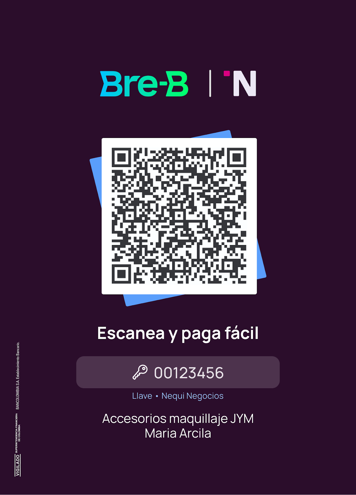 Código QR Negocios de Nequi