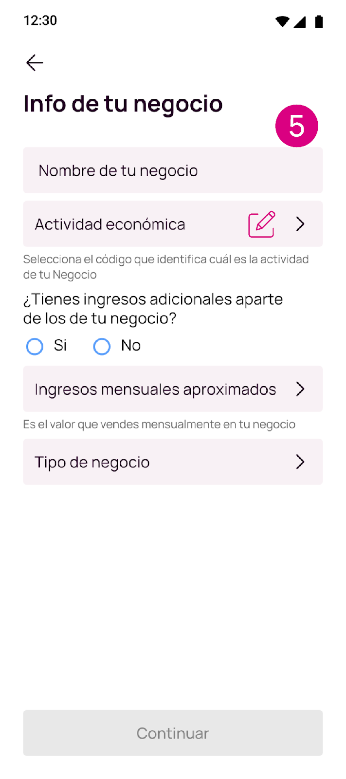 Diligencia la info de tu negocio para solicitar el QR Nequi Negocios
