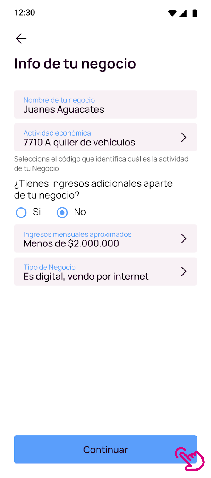 Info de tu Negocio