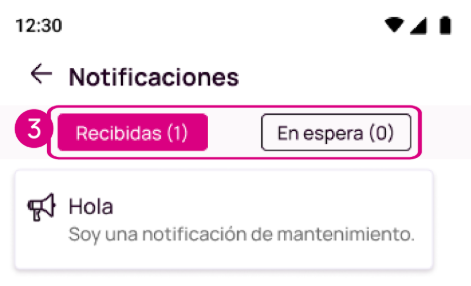 Centro de notificaciones en la app Nequi