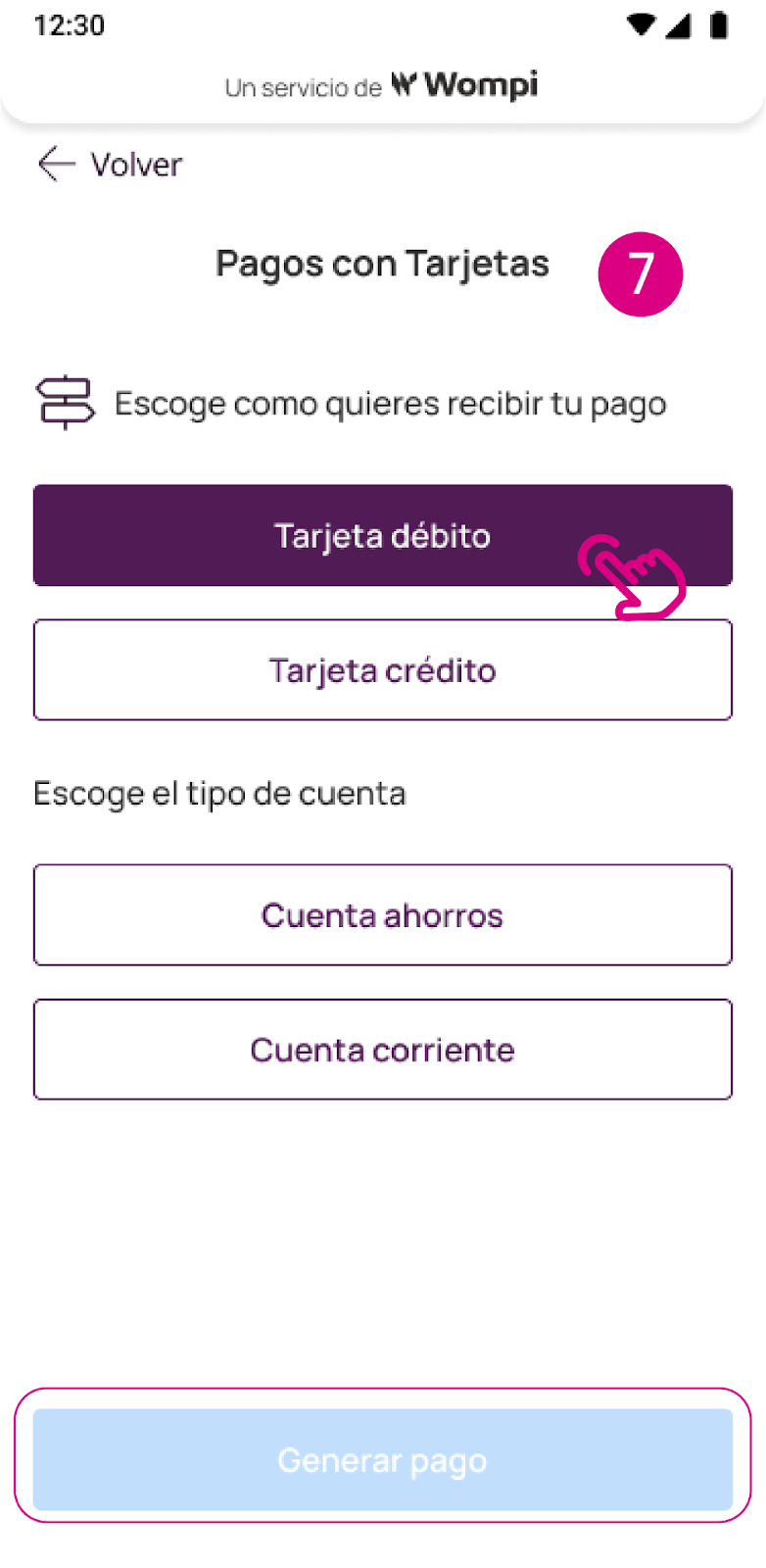 Pantalla de tarjeta debito en la app Nequi Negocios