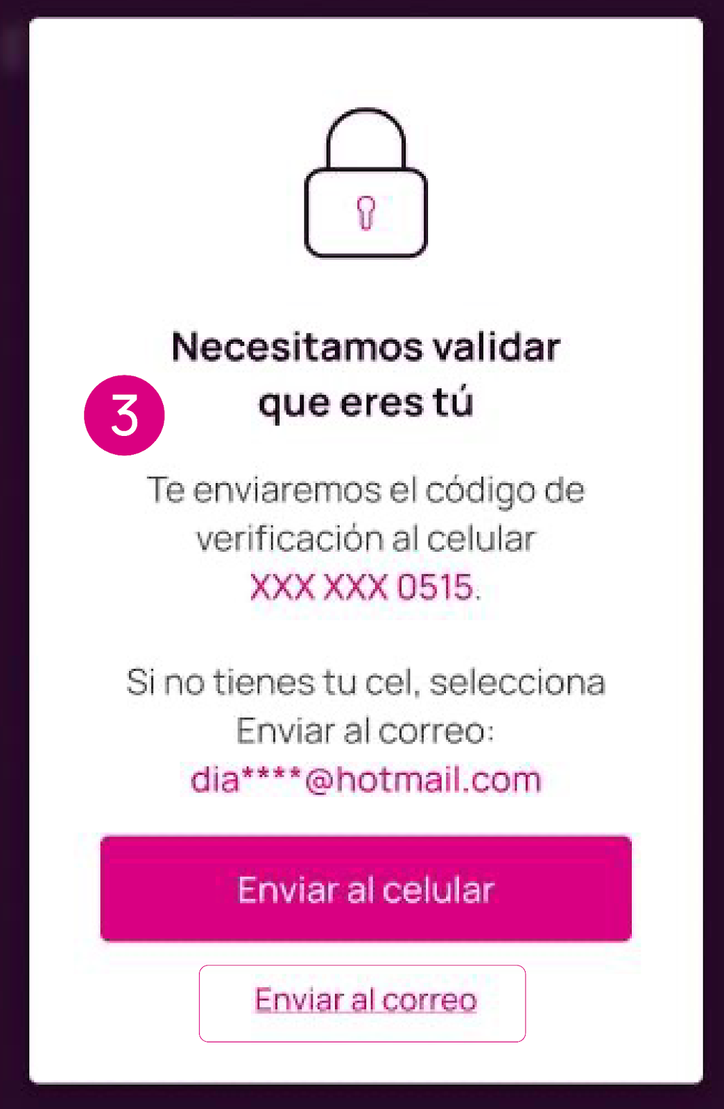 Necesitamos validar que eres tú en la app Nequi