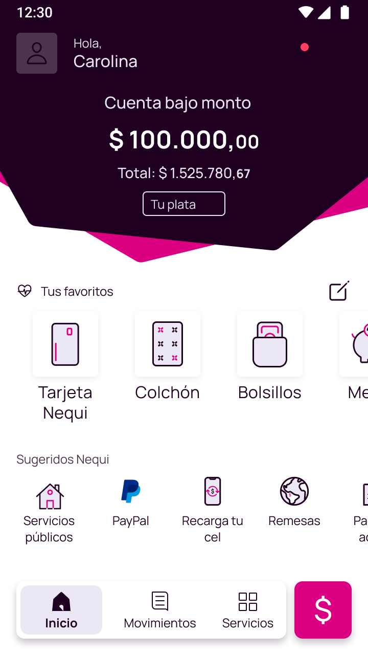 Pantalla de inicio con la opción de servicios.png